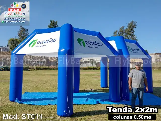 Stands infláveis personalizados para Ouro Fino Saúde Animal