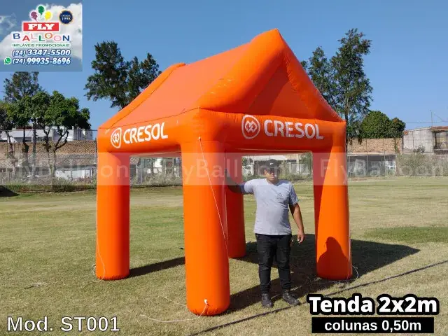 Estande inflável promocional personalizado para Cresol