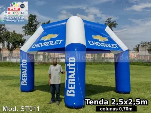 estande inflável promocional concessionária berauto chevrolet