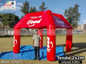 estande inflável promocional ifood