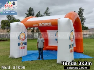 stand inflável promocional rádio tropical fm 97